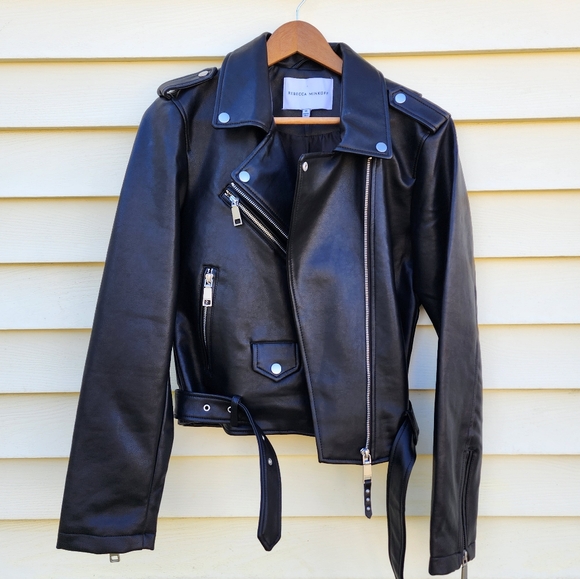 Rebecca Minkoff black leather moto jacket - Picture 3 of 14